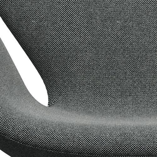 Fritz Hansen Swan Lounge Chair, Silver Grey/Hallingdal White Black