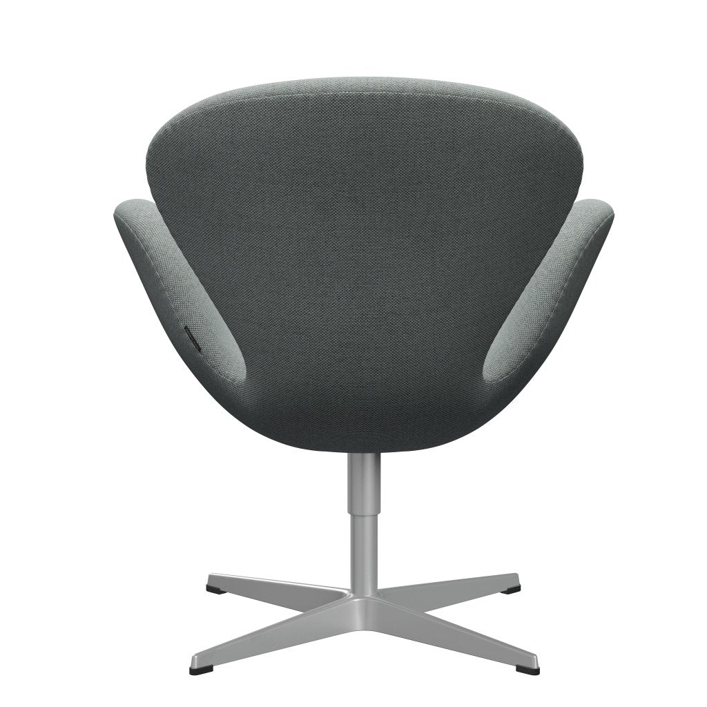 Fritz Hansen Swan Lounge Chair, Silver Grey/Re Wool Pale Aqua