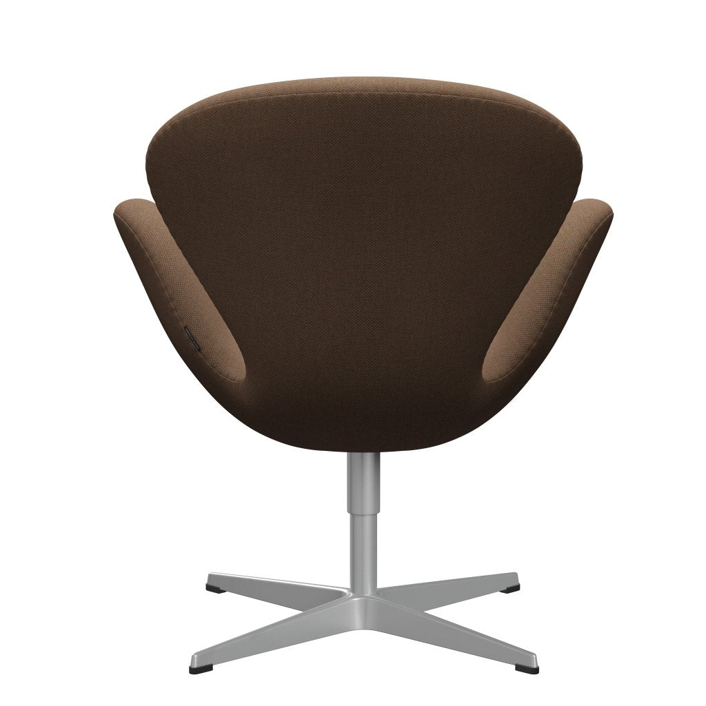 Fritz Hansen Swan Lounge Chair, Silver Grey/Re Wool Brown/Natural