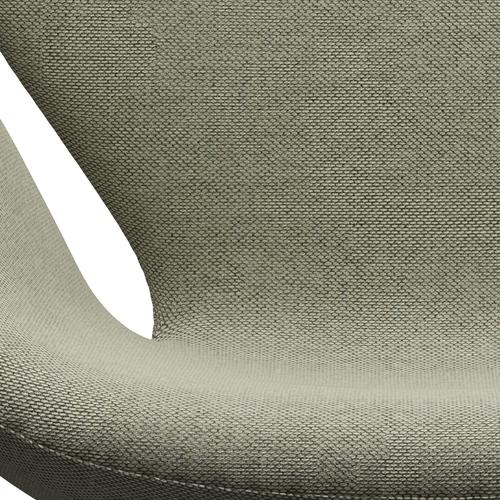 Fritz Hansen Swan Lounge stol, sølvgrå/re uld lime grøn/naturlig