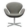 Fritz Hansen Swan Lounge stol, sølvgrå/re uld grå hvid/uni