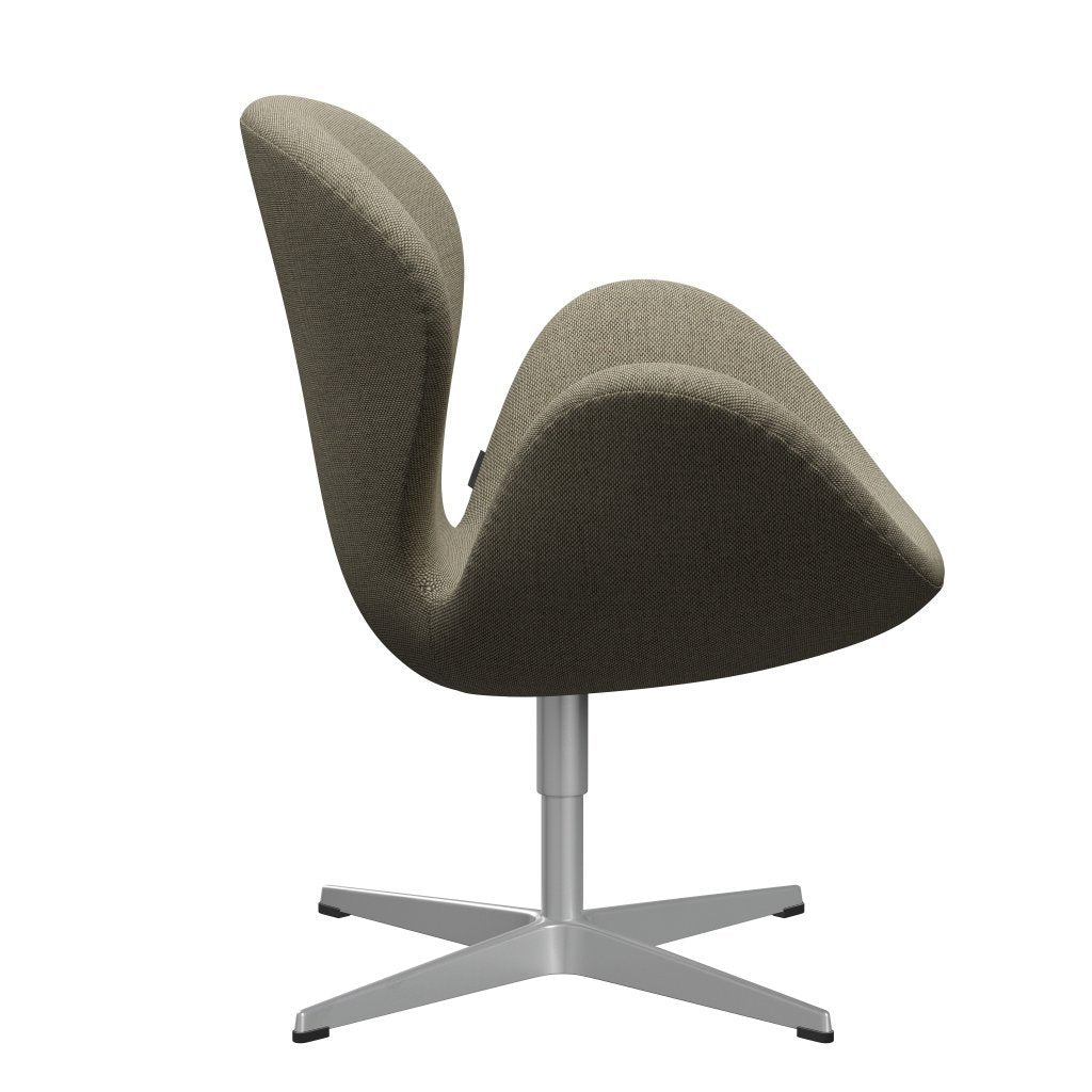 Fritz Hansen Swan Lounge stol, sølvgrå/re uld lys beige/naturlig