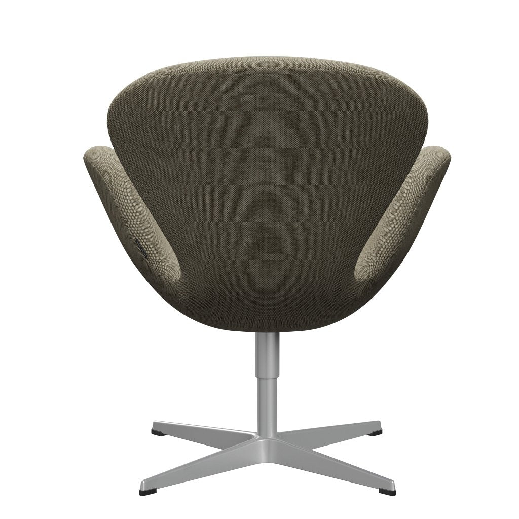 Fritz Hansen Swan Lounge Chair, Silver Grey/Re Wool Light Beige/Natural