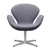 Fritz Hansen Swan Lounge stol, sølvgrå/re uld lavendel/naturlig