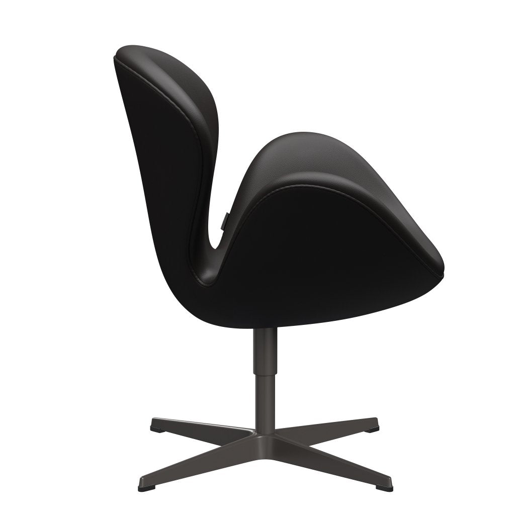 Fritz Hansen Swan Lounge Chair, Warm Graphite/Aura Black Brown