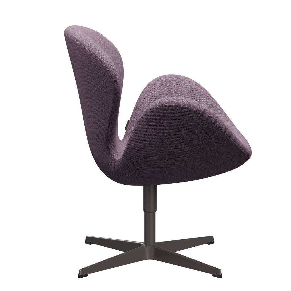 Fritz Hansen Swan Lounge stol, varm grafit/fangst violet/brun