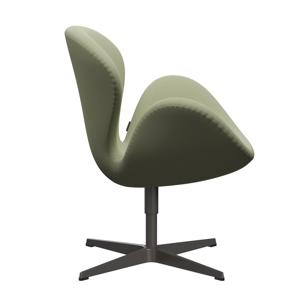 Fritz Hansen Swan Lounge Chair, Warm Graphite/Capture Delicate Green