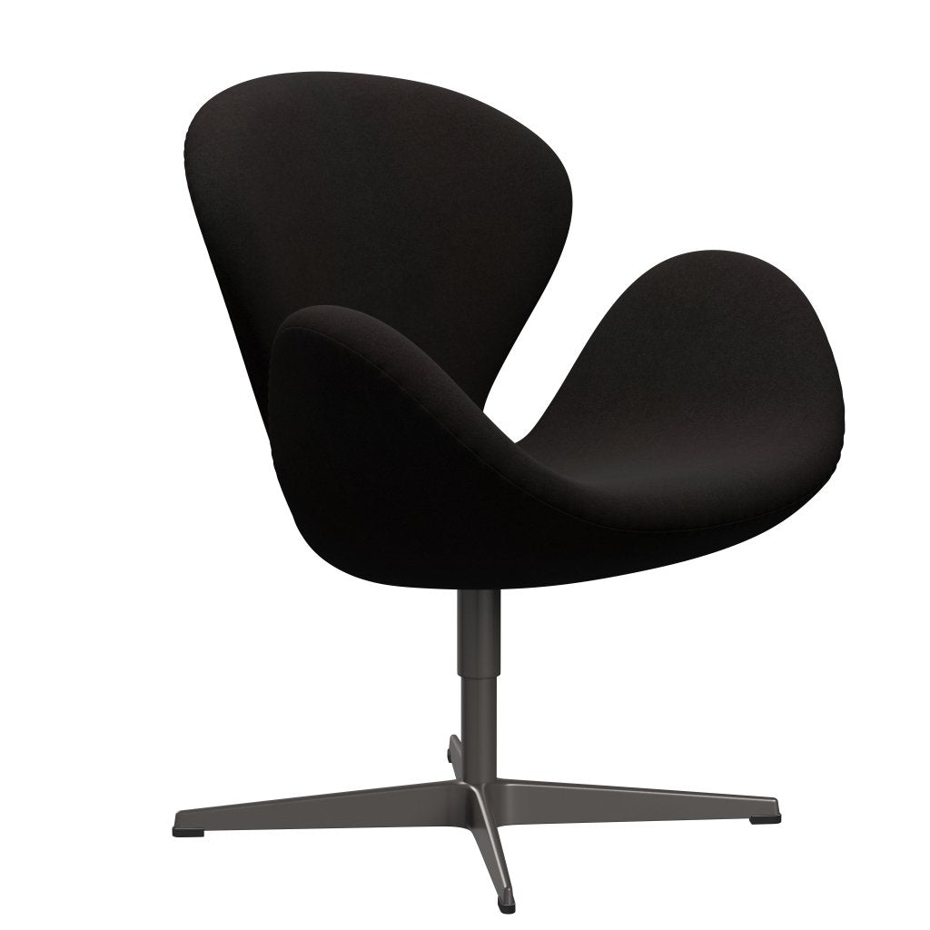 Fritz Hansen Swan Lounge stol, varm grafit/divina mørkebrun (384)