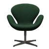 Fritz Hansen Swan Lounge stol, varm grafit/divina mørkegrøn (876)
