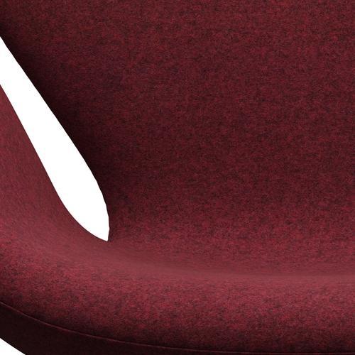 Fritz Hansen Swan Lounge Chair, Warm Graphite/Divina Md Raspberry