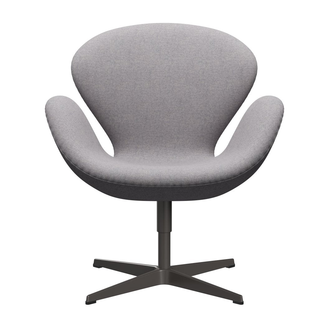 Fritz Hansen Swan Lounge Chair, Warm Graphite/Divina Md Cool Light Grey