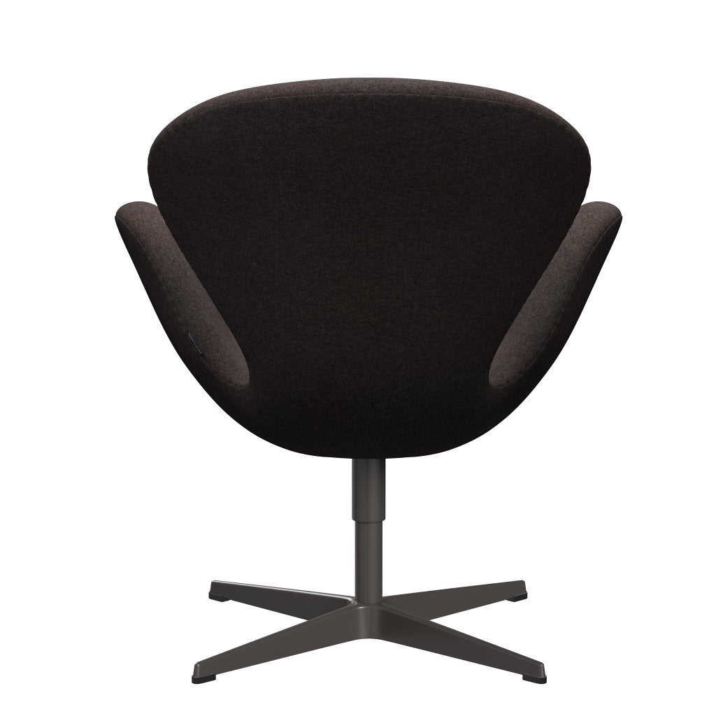 Fritz Hansen Swan Lounge Chair, Warm Graphite/Divina Md Chocolate