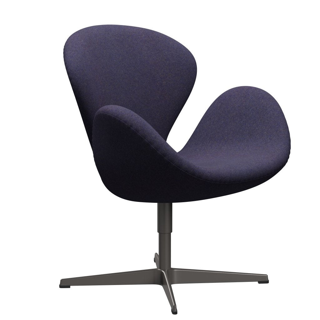 Fritz Hansen Swan Lounge Chair, Warm Graphite/Divina Md Dusty Blue