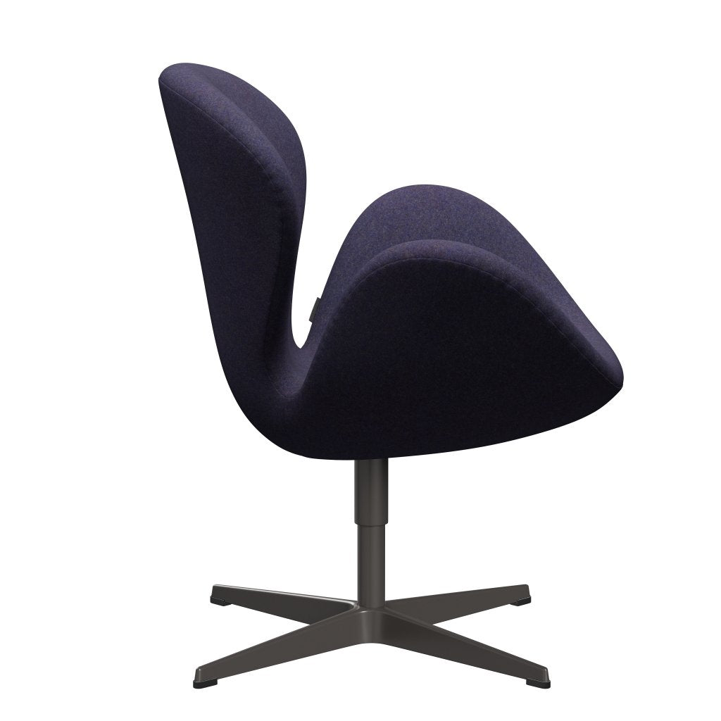 Fritz Hansen Swan Lounge Chair, Warm Graphite/Divina Md Dusty Blue
