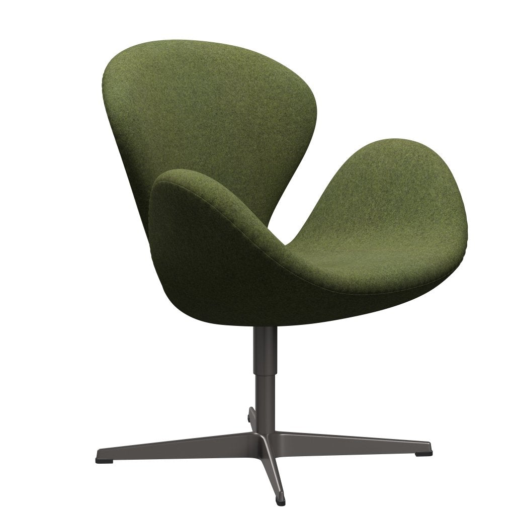 Fritz Hansen Swan Lounge Chair, Warm Graphite/Divina Md Wintergrün