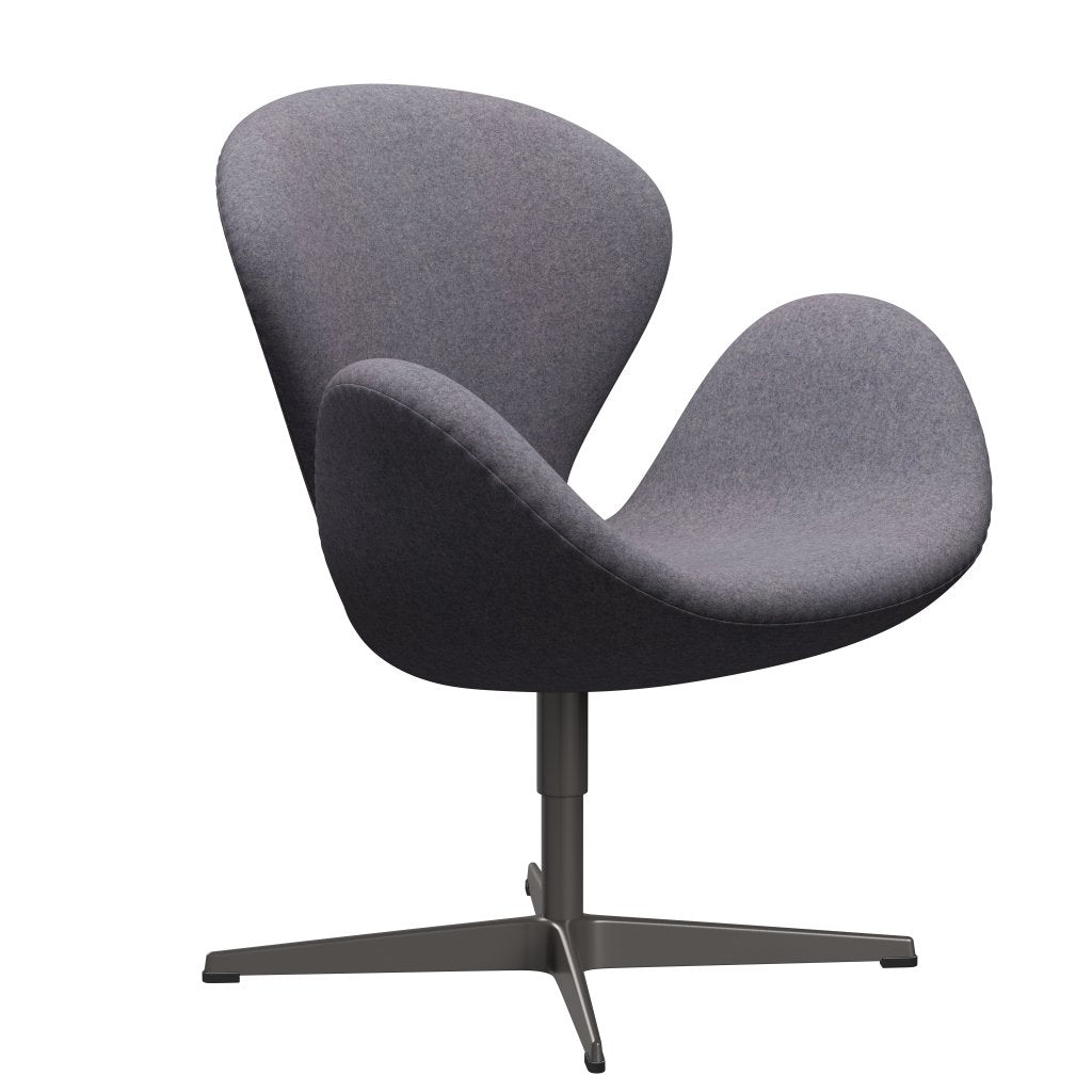 Fritz Hansen Swan Lounge Chair, Warm Graphite/Divina Md Delicate Blue Grey