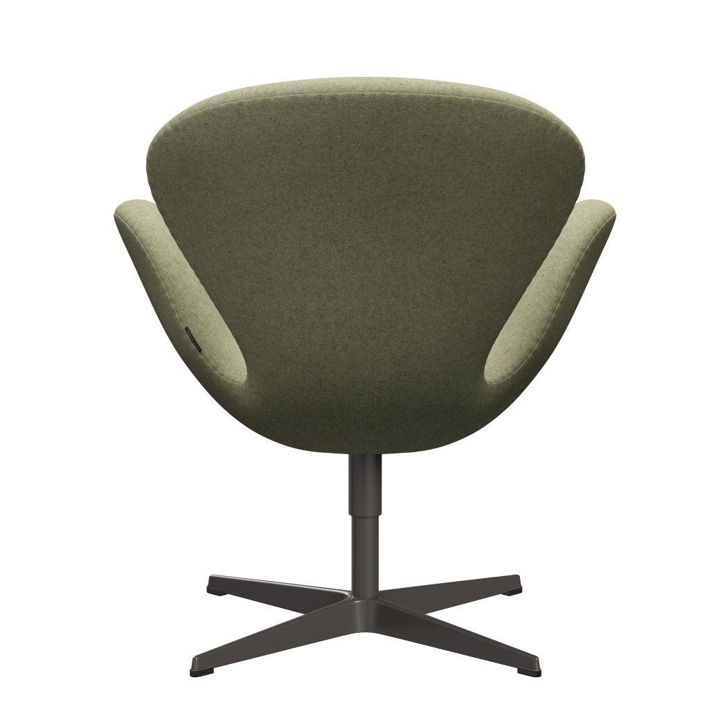 Fritz Hansen Swan Lounge Chair, Warm Graphite/Divina Md Delicate Green