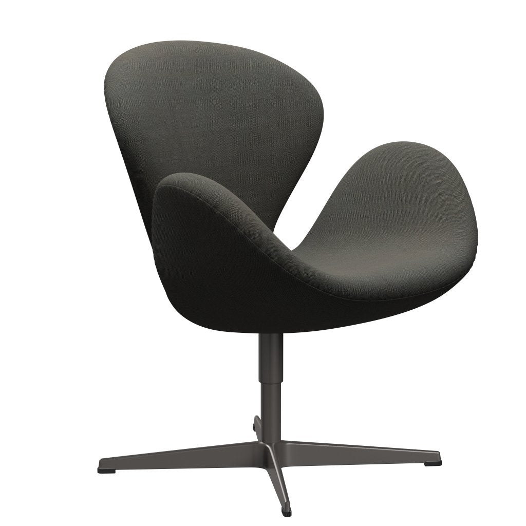 Fritz Hansen Swan Lounge stol, varm grafit/rim mørkegrå/khaki
