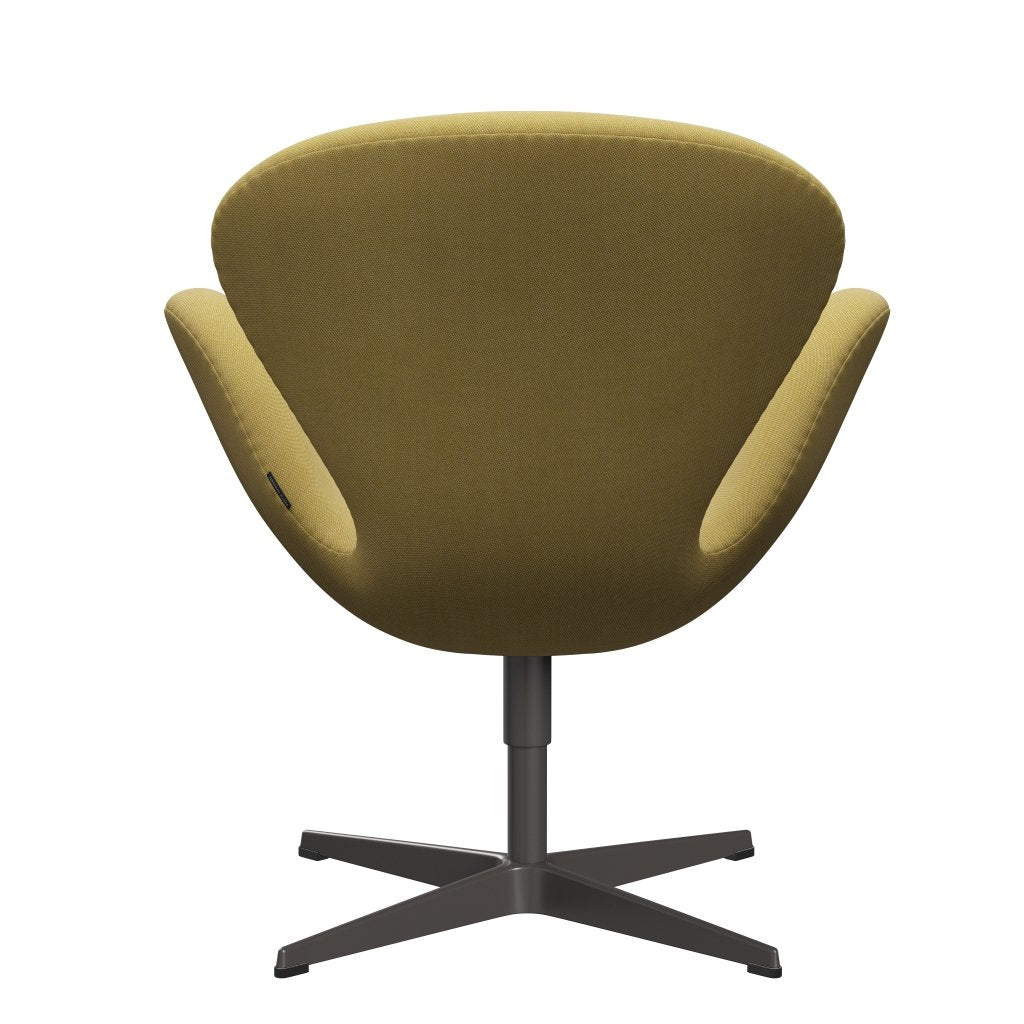 Fritz Hansen Swan Lounge Chair, Warm Graphite/Rime Lime Green/White
