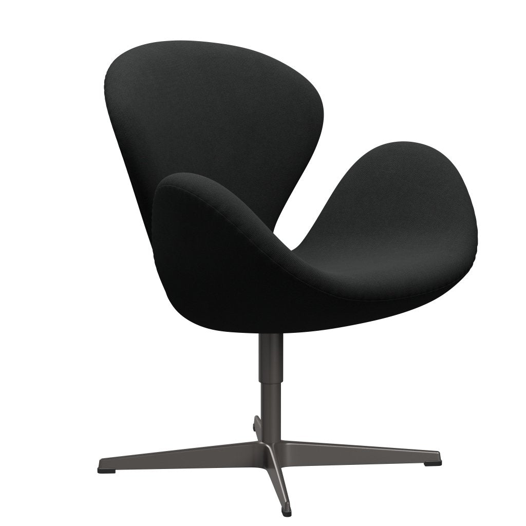Fritz Hansen Swan Lounge stol, varm grafit/stålcut mørkebrun (380)