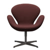 Fritz Hansen Swan Lounge stol, varm grafit/stålcut mørkebrun (655)