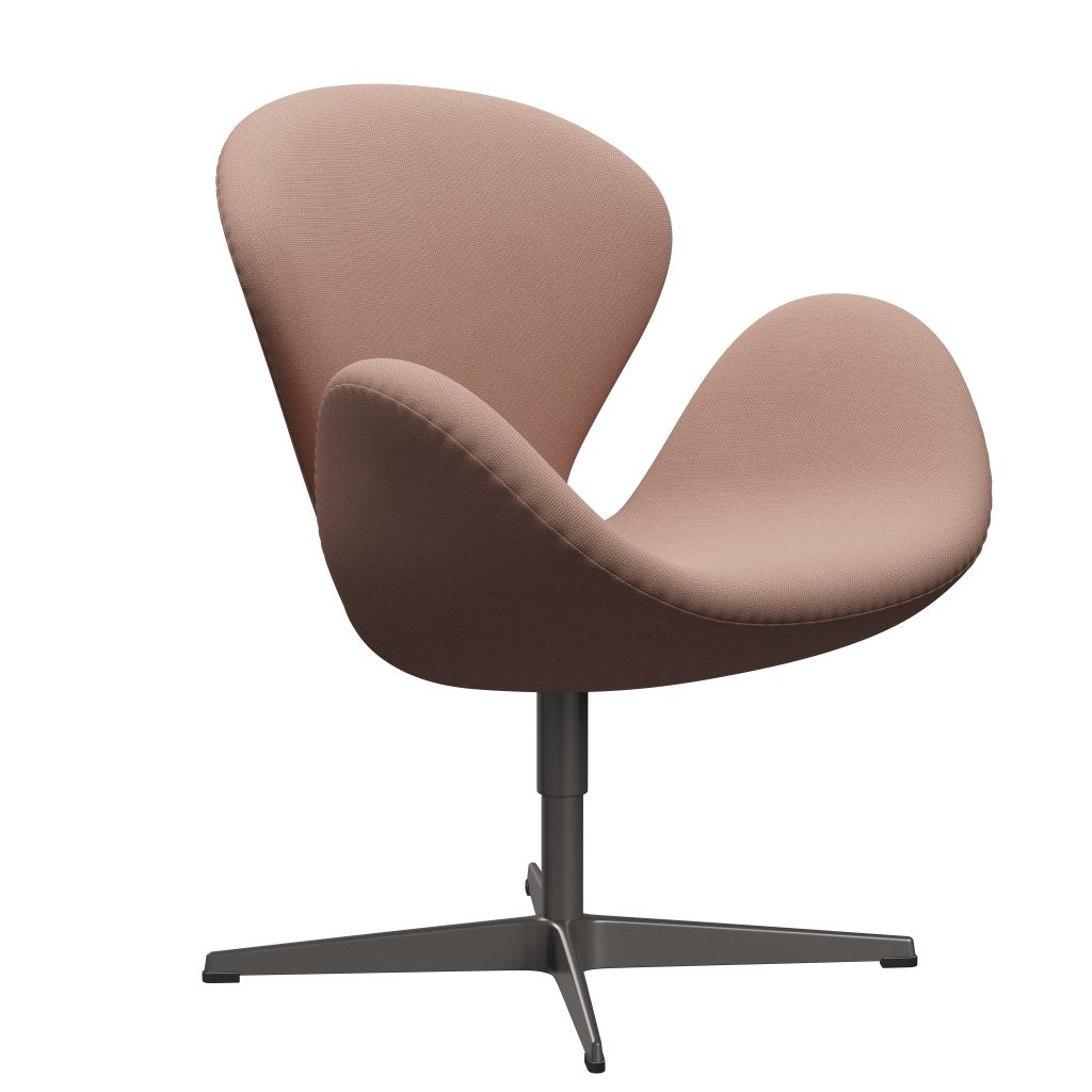 Fritz Hansen Swan Lounge stol, varm grafit/stålcut lys beige/lys rød