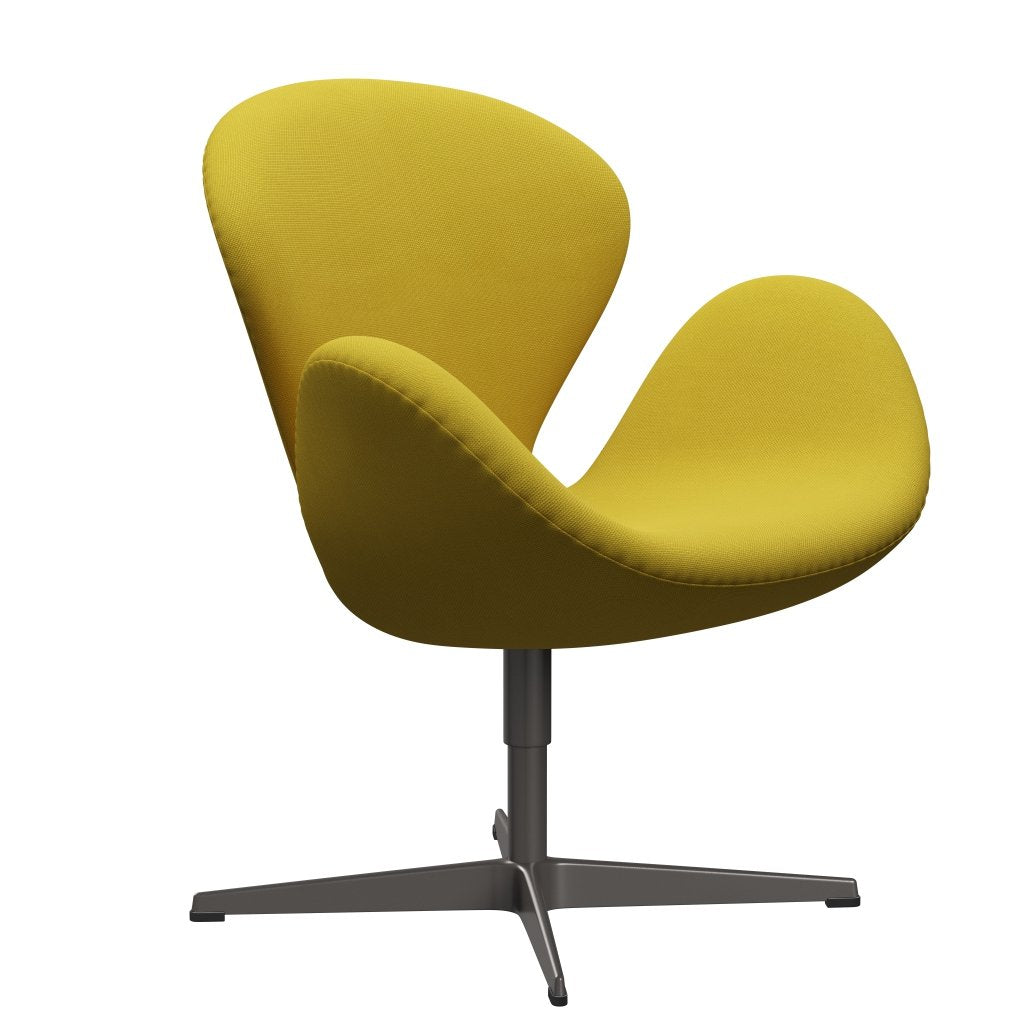 Fritz Hansen Swan Lounge Chair, Warm Graphite/Steelcut Light Green/Yellow