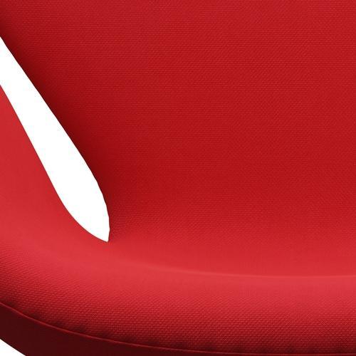 Fritz Hansen Swan Lounge stol, varm grafit/stålcut neon rød