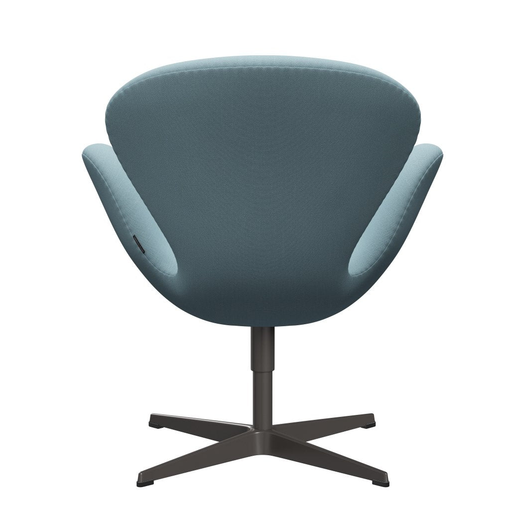 Fritz Hansen Swan Lounge stol, varm grafit/stålcut pastelblå