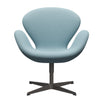 Fritz Hansen Swan Lounge stol, varm grafit/stålcut pastelblå