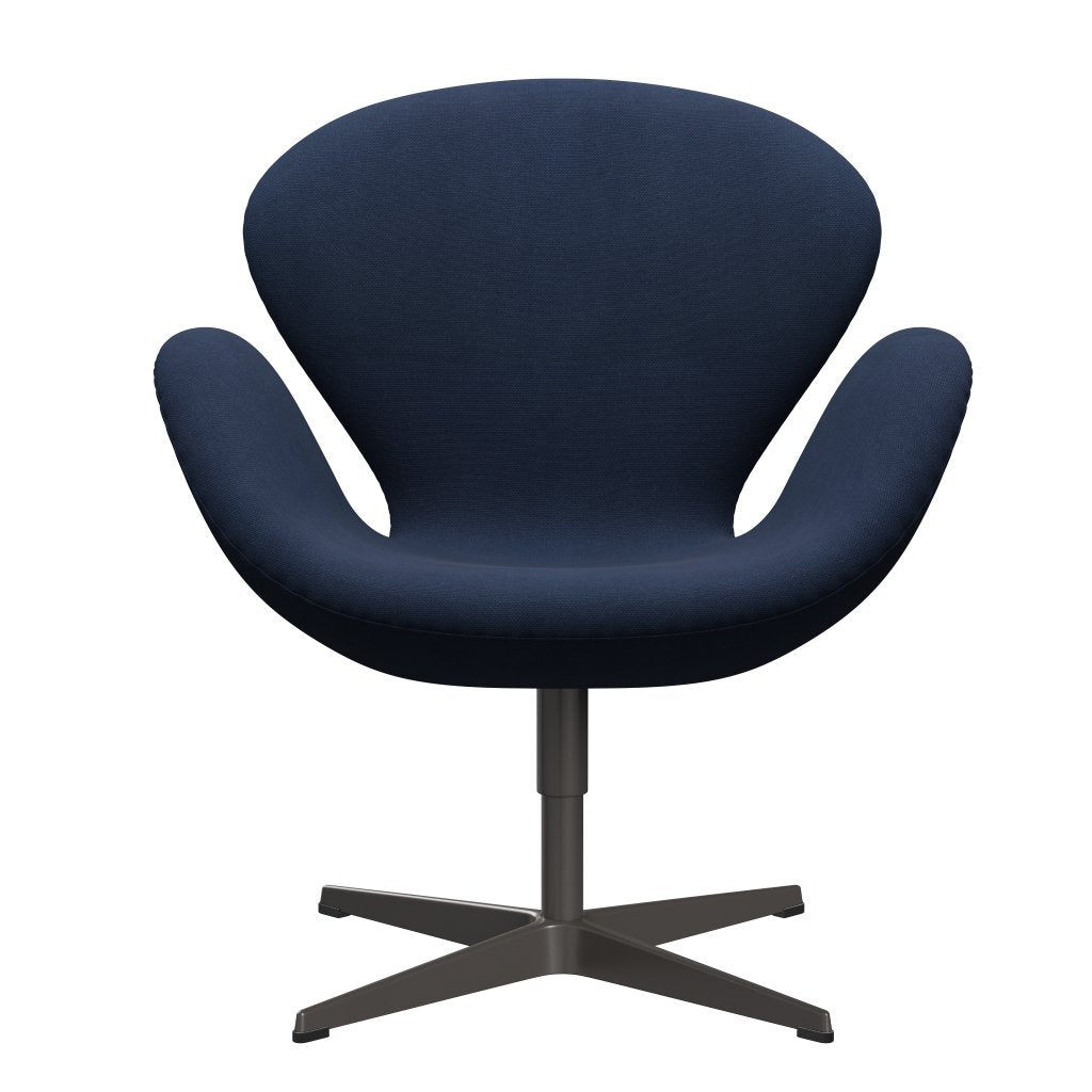 Fritz Hansen Swan Lounge Chair, Warm Graphite/Steelcut Royal Blue