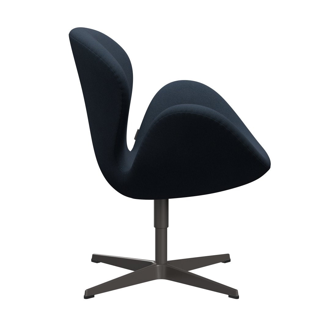 Fritz Hansen Swan Lounge Chair, Warm Graphite/Steelcut Trio Dark Brown Blue