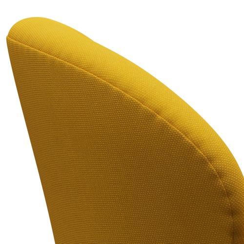 Fritz Hansen Swan Lounge stol, varm grafit/stålcut trio gul