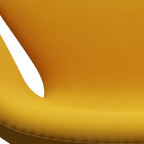 Fritz Hansen Swan Lounge Chair, Warm Graphite/Steelcut Trio Yellow