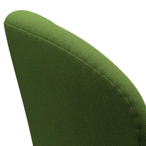 Fritz Hansen Swan Lounge stol, varm grafit/stålcut trio græs grøn