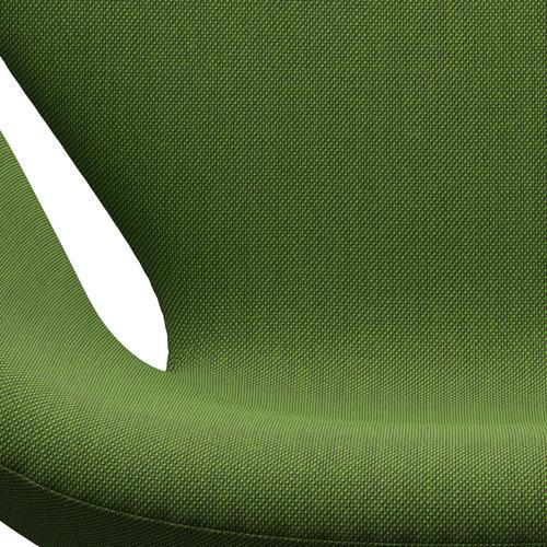 Fritz Hansen Swan Lounge stol, varm grafit/stålcut trio græs grøn