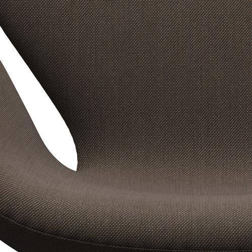 Fritz Hansen Swan Lounge stol, varm grafit/stålcut trio grå/brun