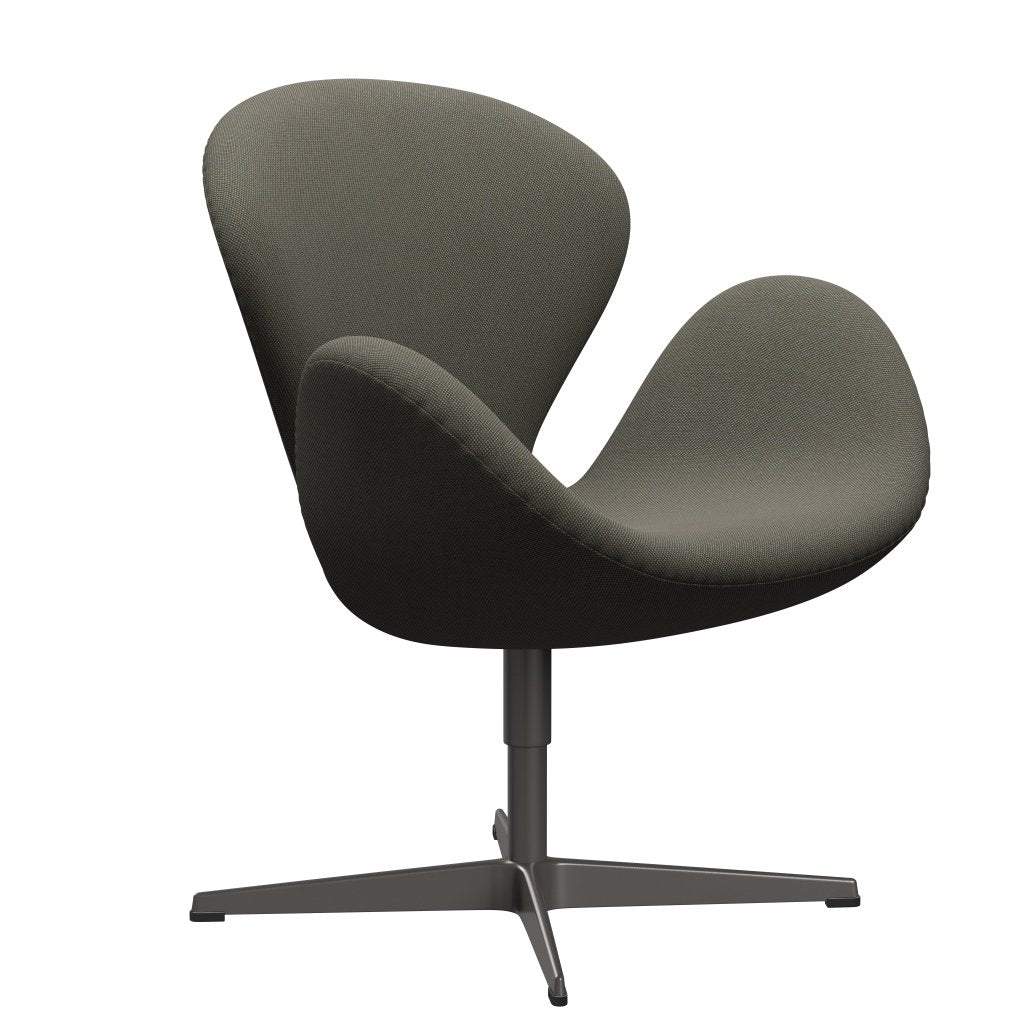 Fritz Hansen Swan Lounge Chair, Warm Graphite/Steelcut Trio Grey/Green