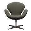Fritz Hansen Swan Lounge stol, varm grafit/stålcut trio grå/grøn
