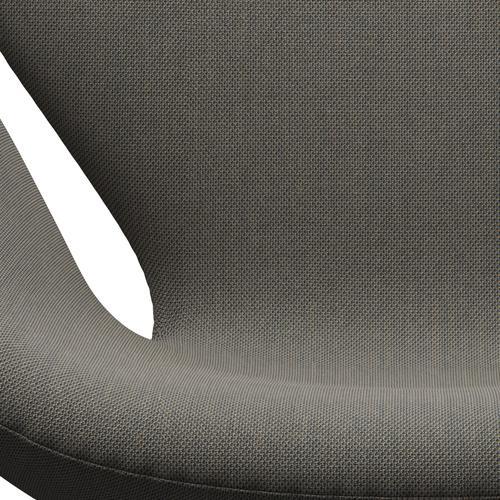 Fritz Hansen Swan Lounge stol, varm grafit/stålcut trio lysebrun