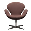 Fritz Hansen Swan Lounge Chair, Warm Graphite/Steelcut Trio Light Brown & Red/Green
