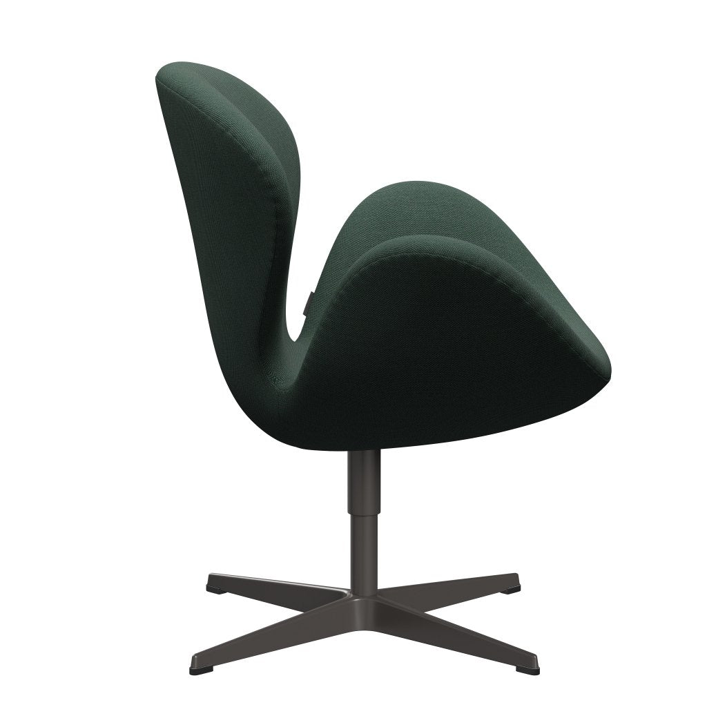 Fritz Hansen Swan Lounge stol, varm grafit/stålcut trio støvet grøn