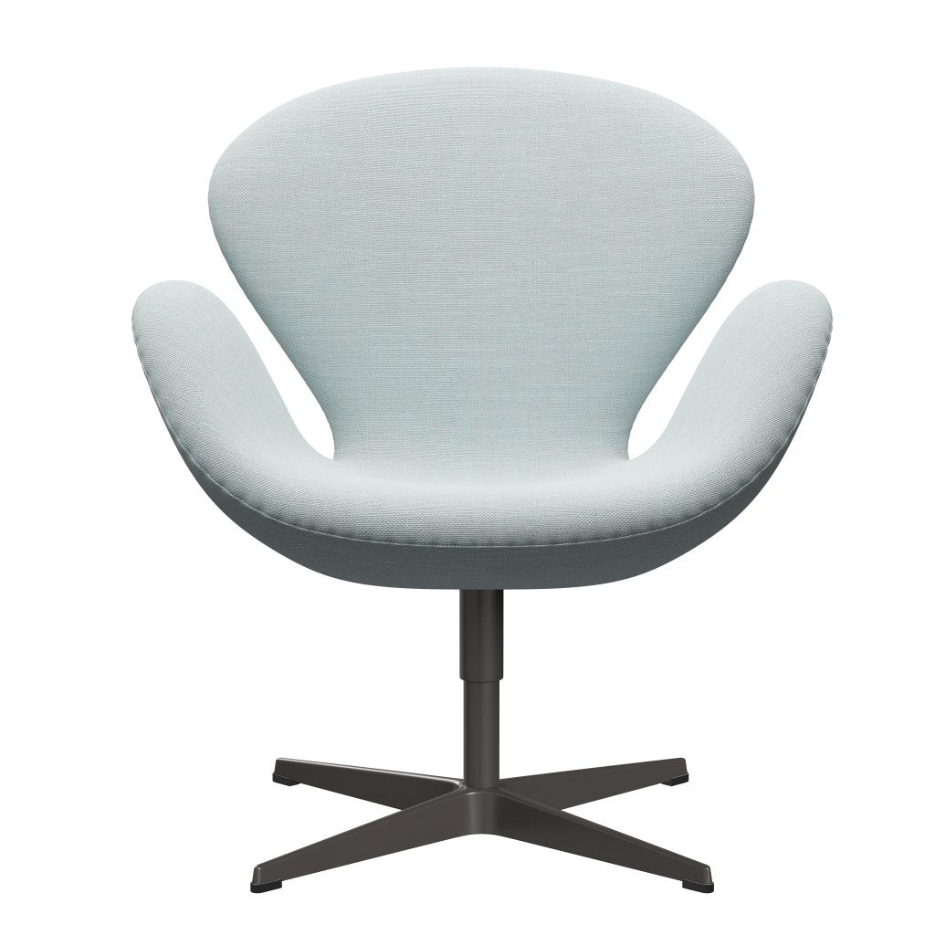 Fritz Hansen Swan Lounge stol, varm grafit/sunniva hvid/lyseblå