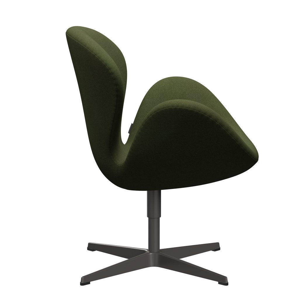 Fritz Hansen Swan Lounge stol, varm grafit/tonus militærgrøn