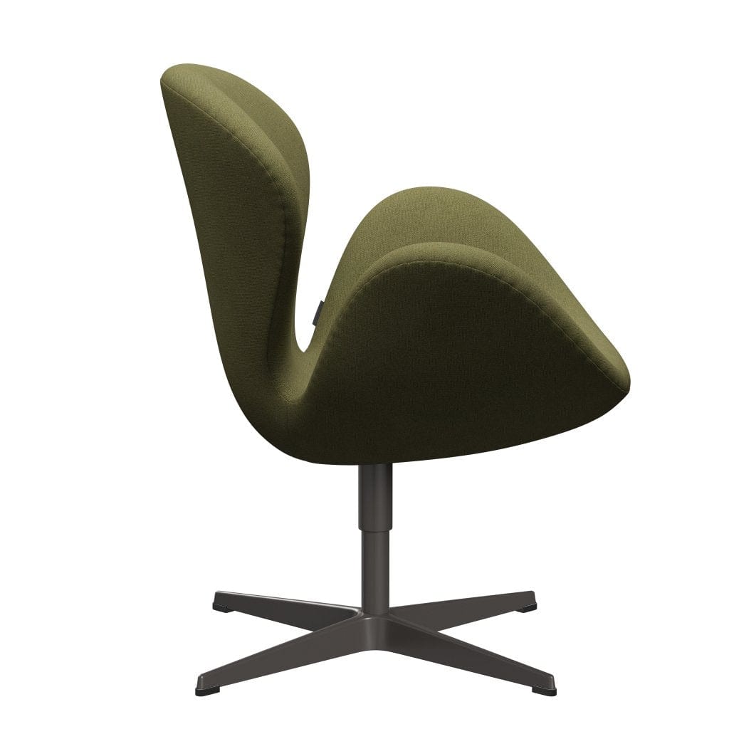 Fritz Hansen Swan Lounge stol, varm grafit/tonus støvet grøn