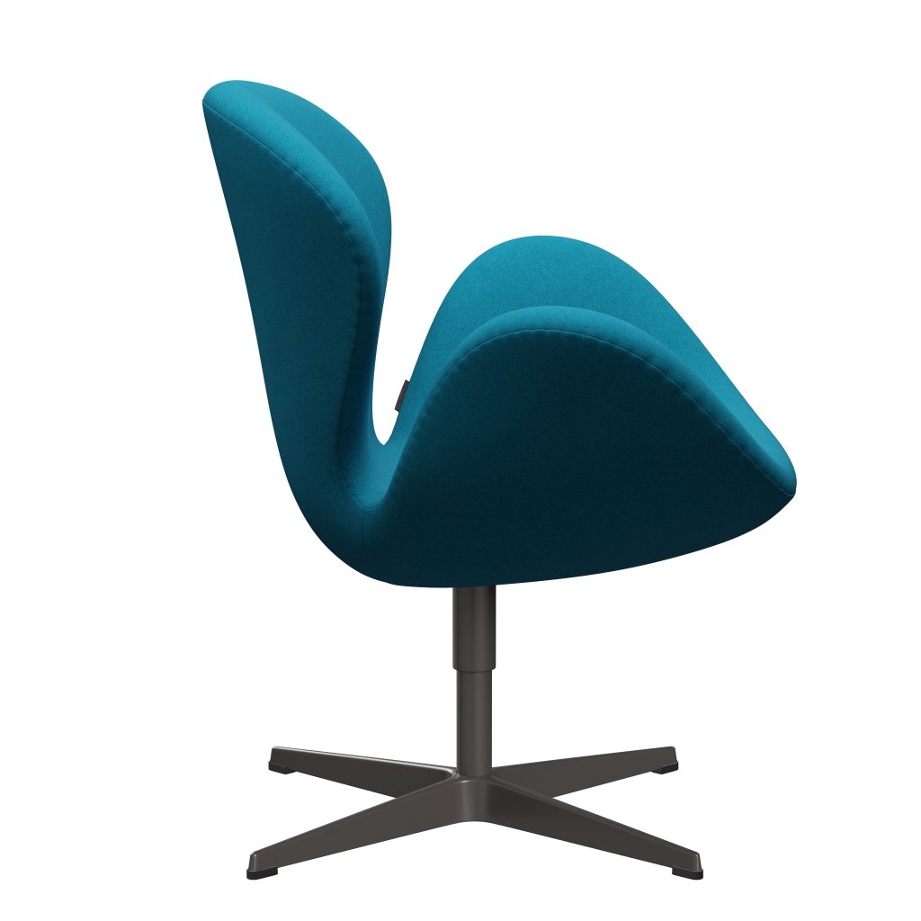 Fritz Hansen Swan Lounge Chair, Warm Graphite/Tonus Turquoise