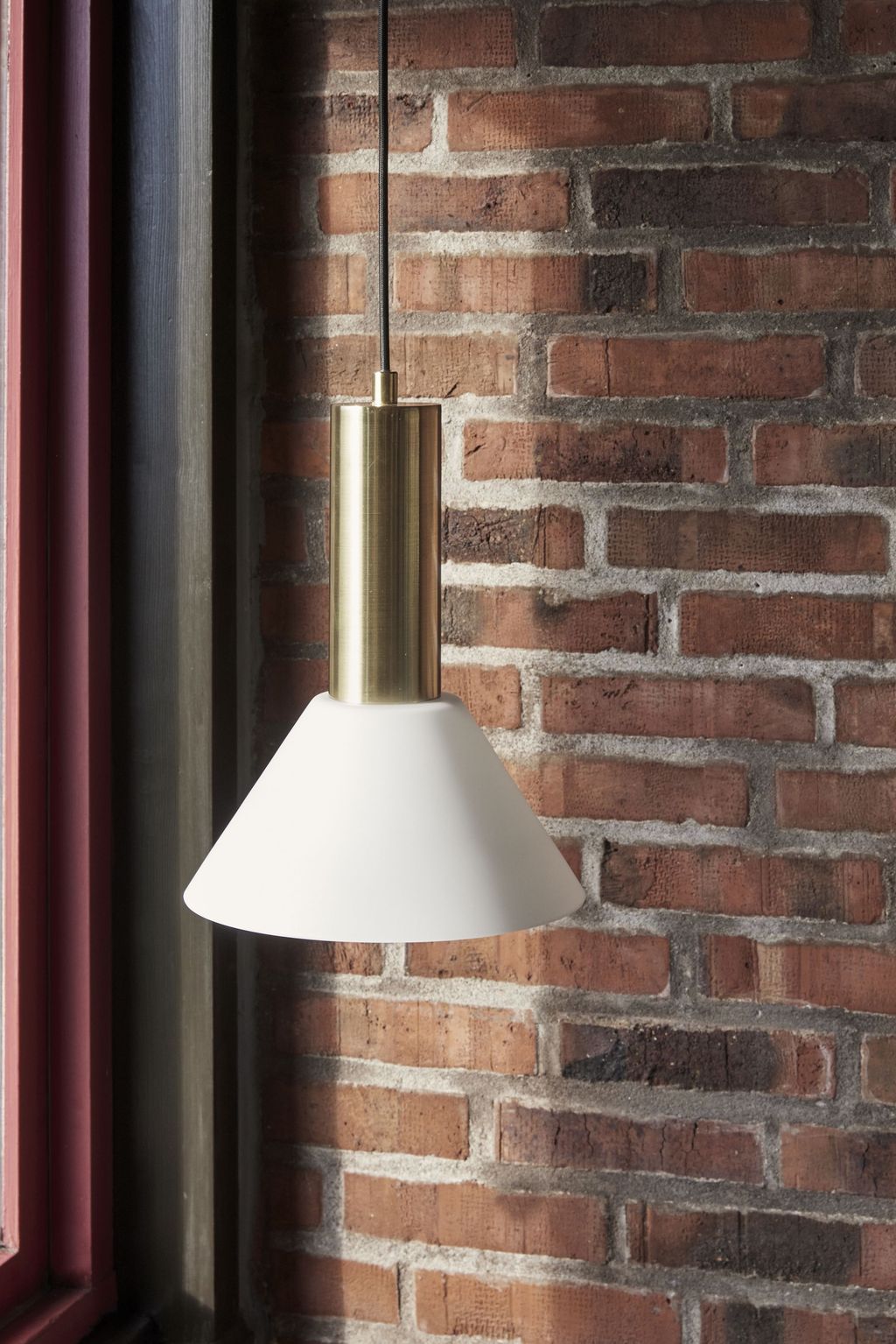 Hübsch Contrast Pendant /Ceiling Lamp, Burnished Brass
