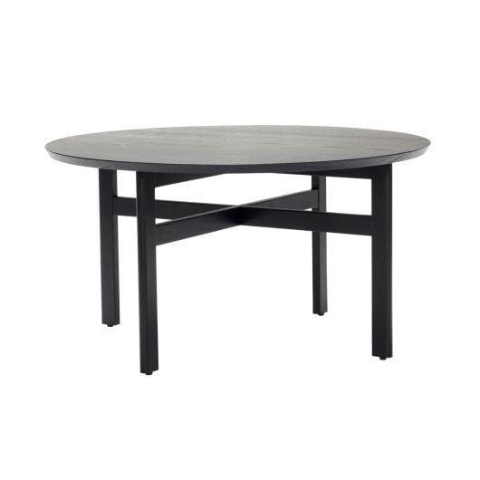 Hübsch Fjord Coffee Table Round Wood Black