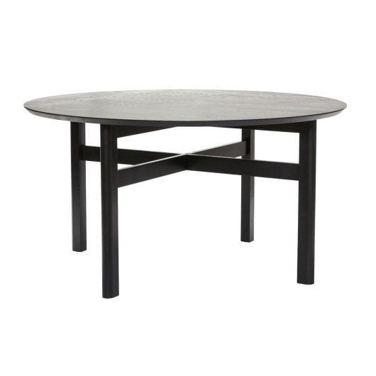 Hübsch Fjord Dining Table Round Wood Black