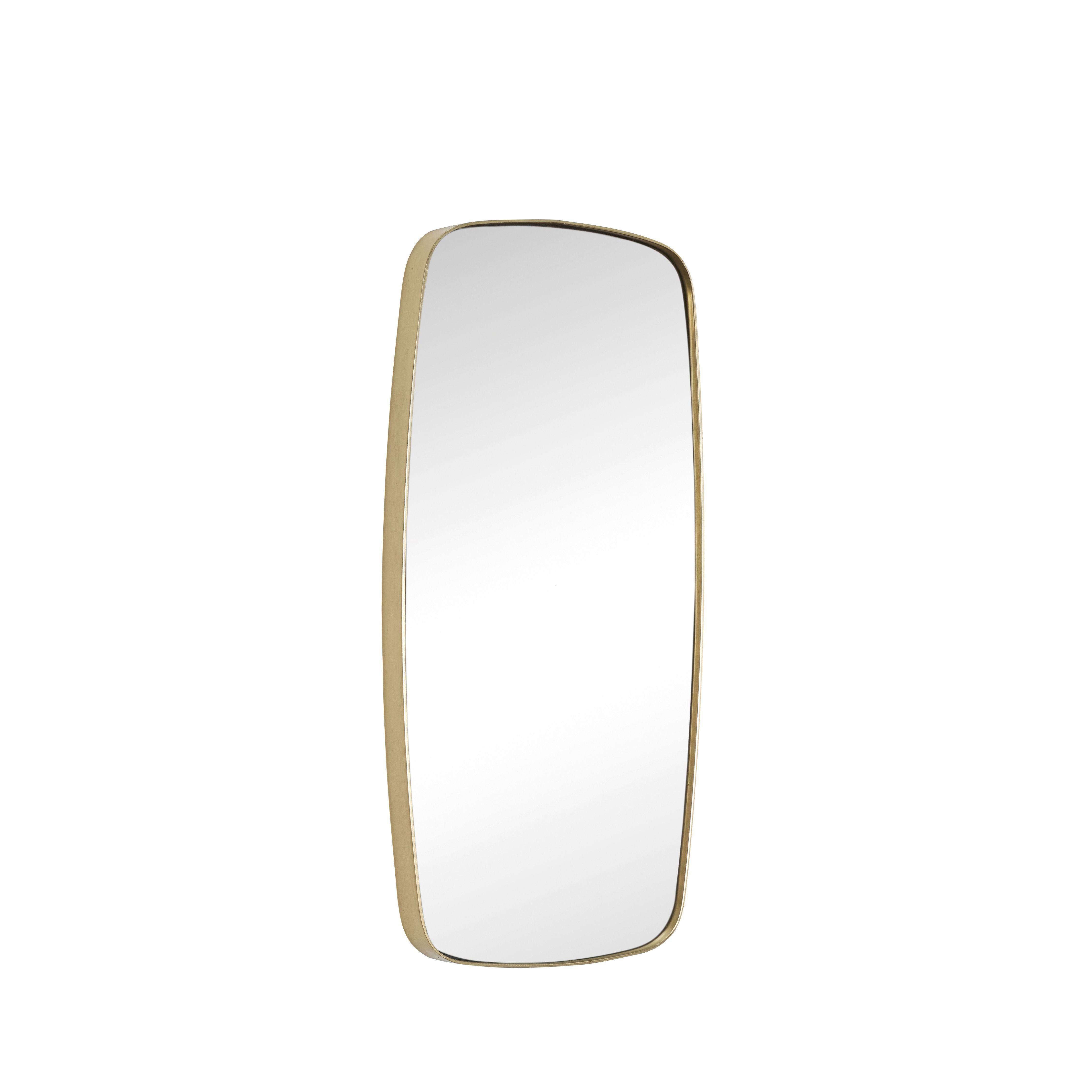 Hübsch Retro Wall Mirror Rectangular Brass